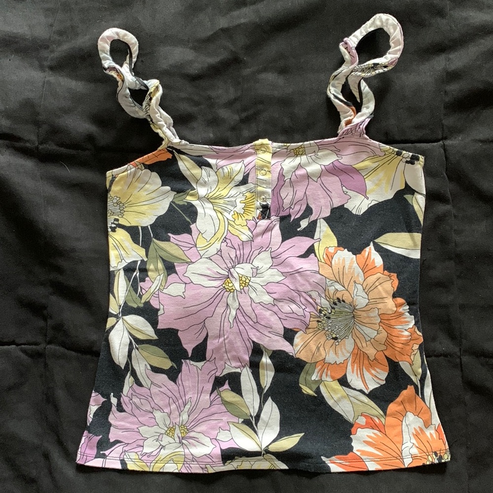Guess Brand Fitted Ruffled-strap Cami/Tank Top